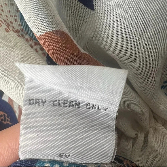 TRAMP sheer floral kimono style blouse butterfly sleeves waist tie size small - Picture 5 of 8